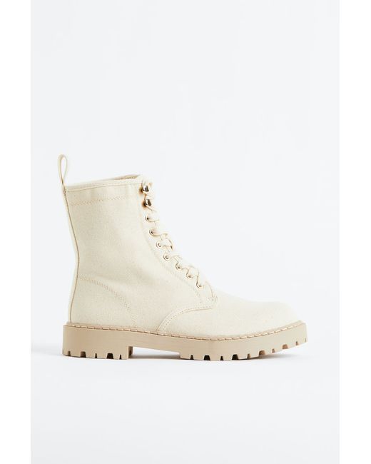 H & M Chunky Canvas Boots