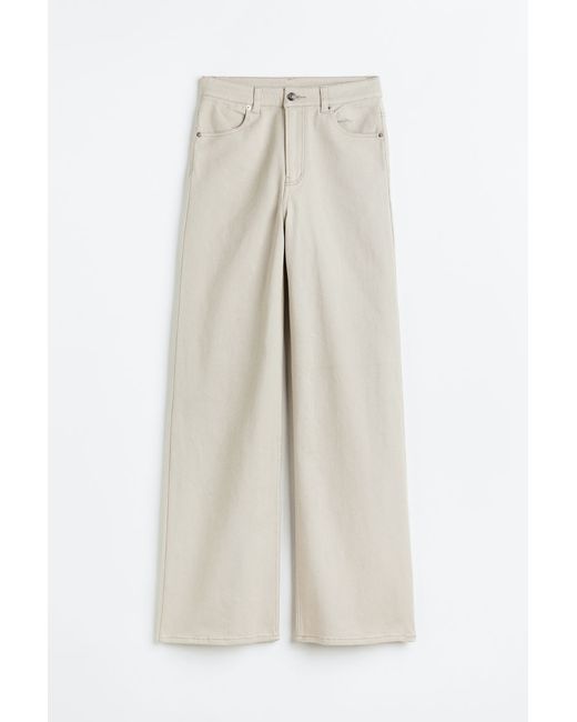 H & M Wide-leg Twill Pants
