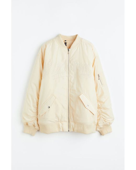 H & M Embroidered Bomber Jacket