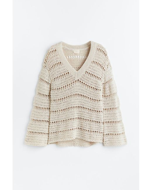 H & M Oversized hole-knit jumper