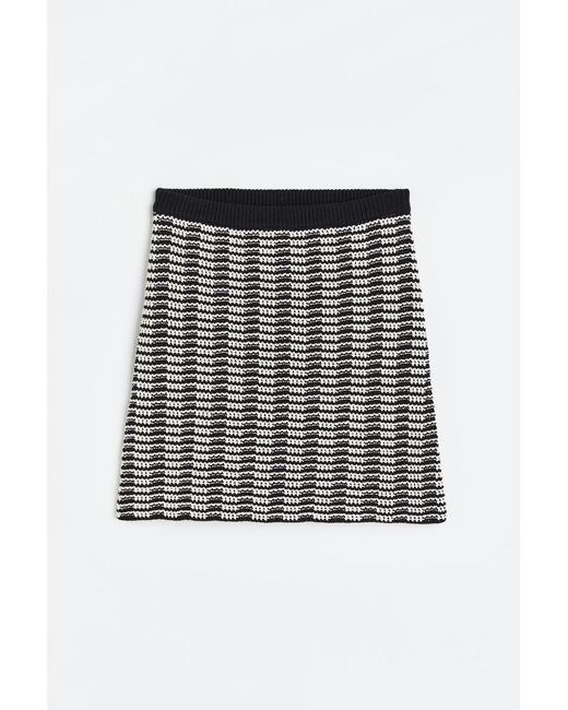 H & M Textured-knit Skirt