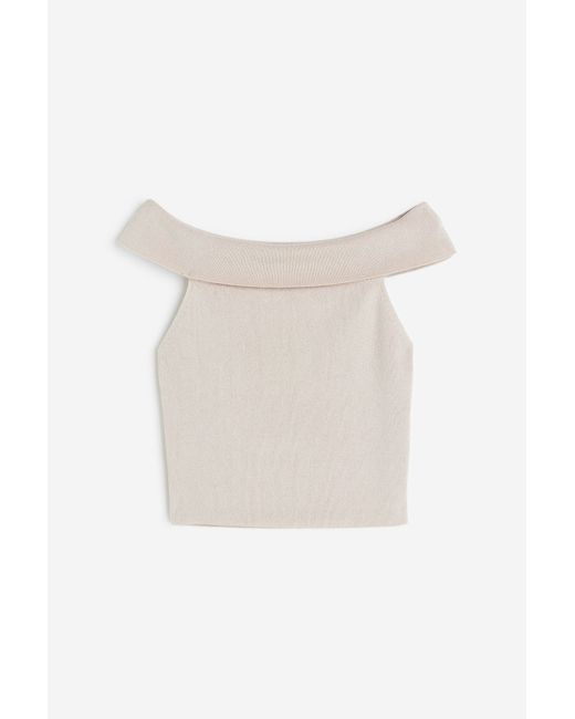 H & M Sleeveless Off-the-shoulder Top