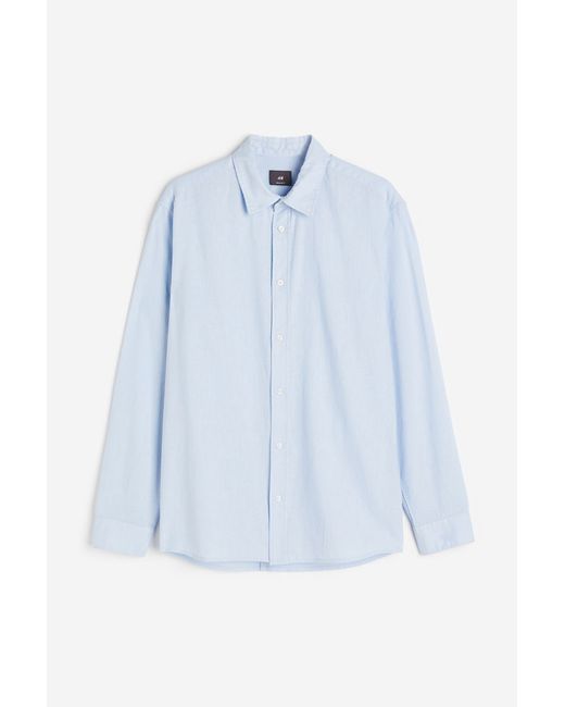 H & M Regular Fit Linen-blend Shirt