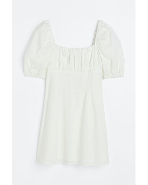 H & M Puff-sleeved Dress