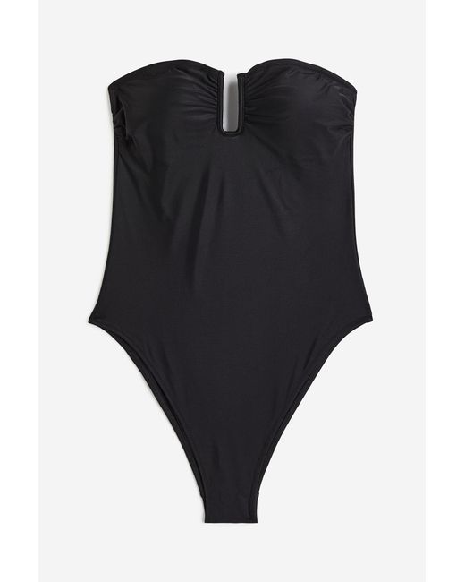 H & M High leg bandeau swimsuit