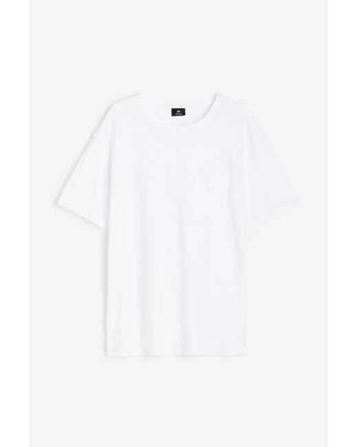 H & M Regular Fit Pocket-detail T-shirt