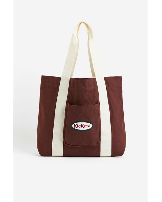 H & M Tote Bag With Front Pocket Braun