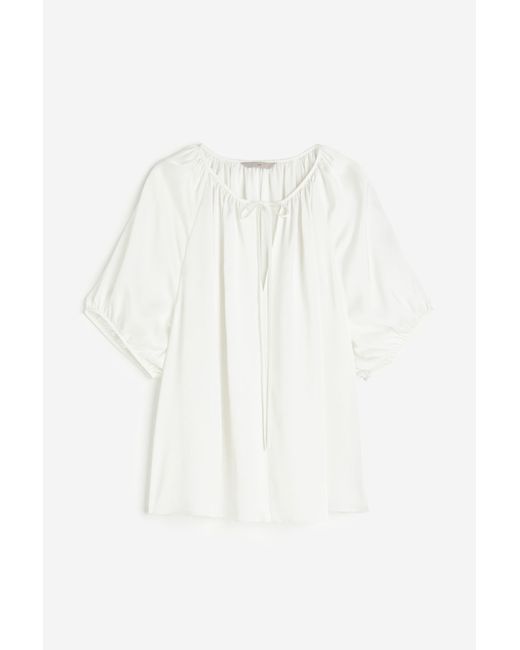 H & M Oversized Tie-top Blouse