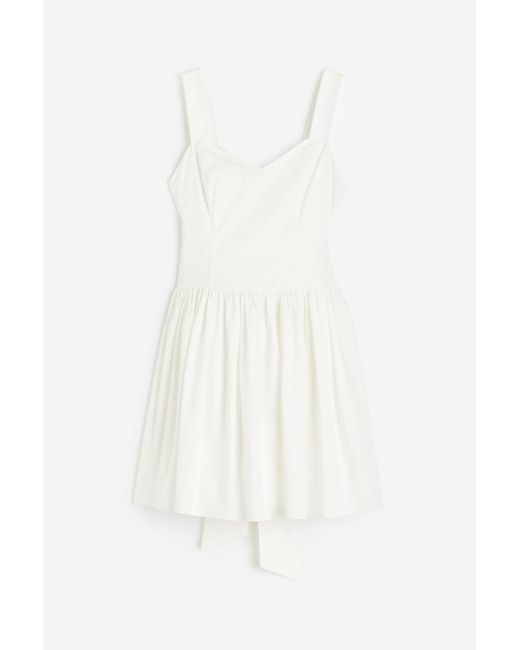 H & M Tie-detail Cotton Dress