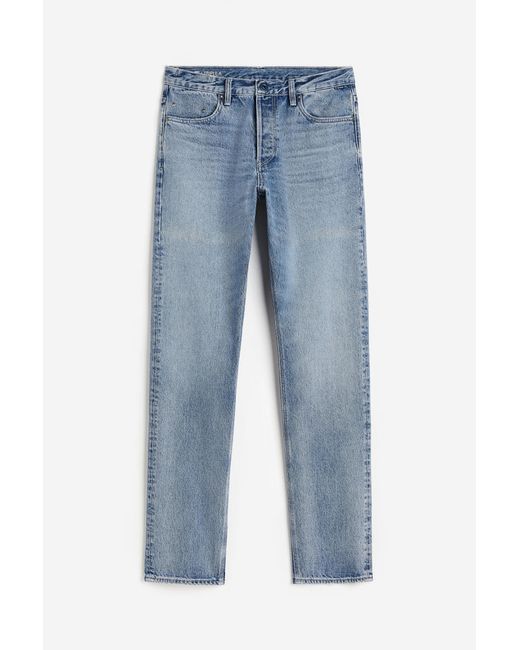 H & M Triple A Regular Straight Jeans Blau