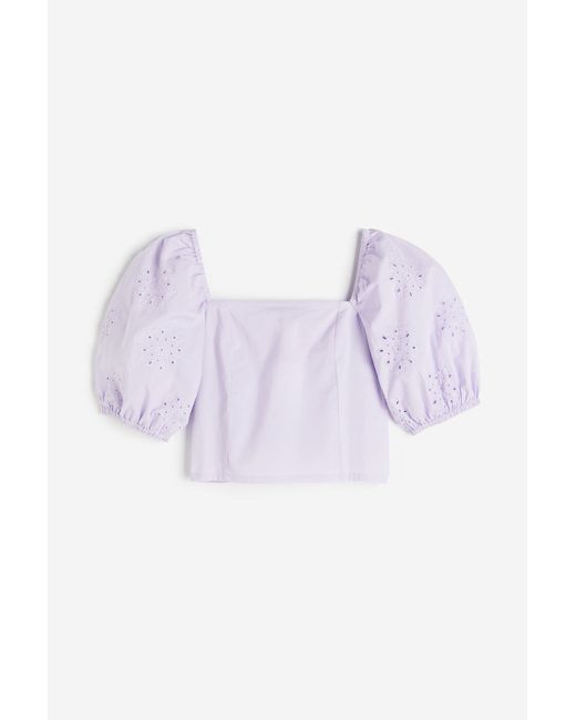 H & M Puff-sleeved Blouse