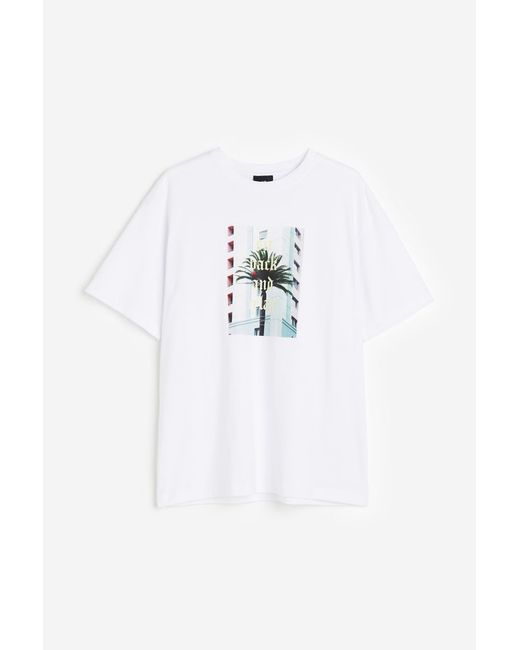 H & M Relaxed Fit Printed T-shirt