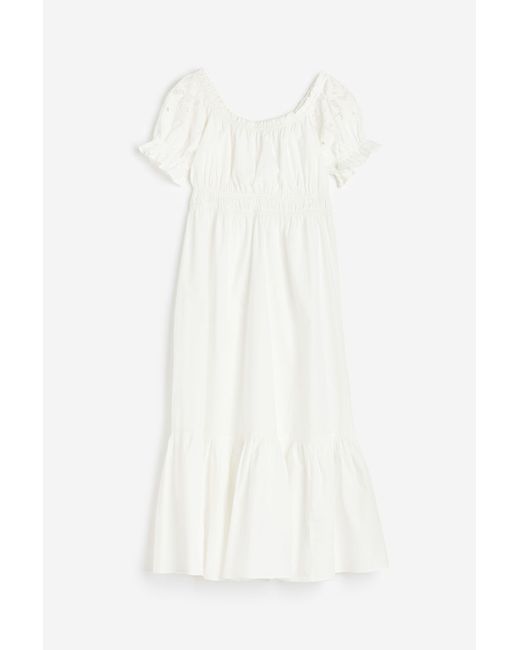 H & M Off-the-shoulder Cotton Dress