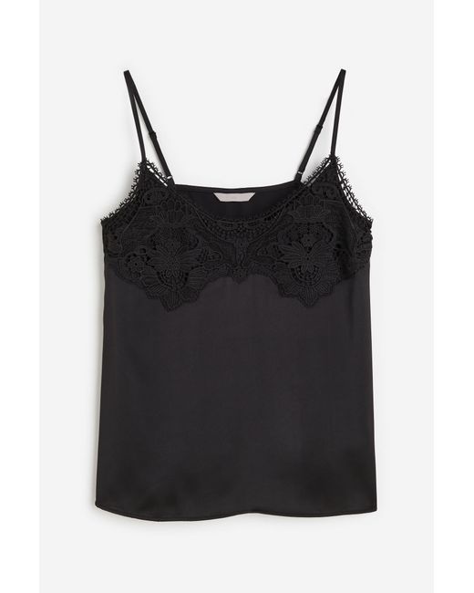 H & M Lace-trimmed cami top