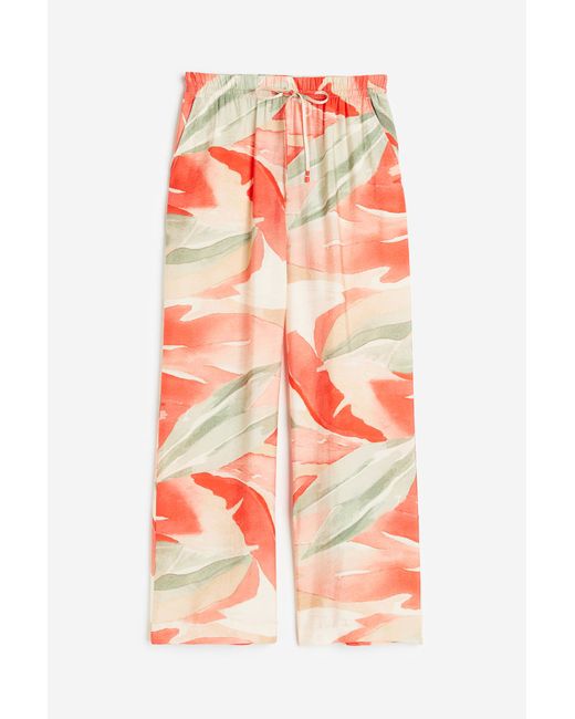 H & M Wide trousers Weiß
