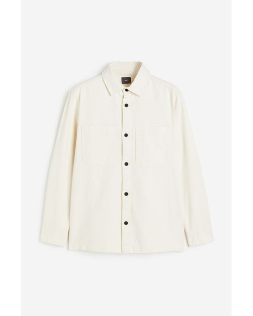 H & M Overshirt Regular Fit Weiß