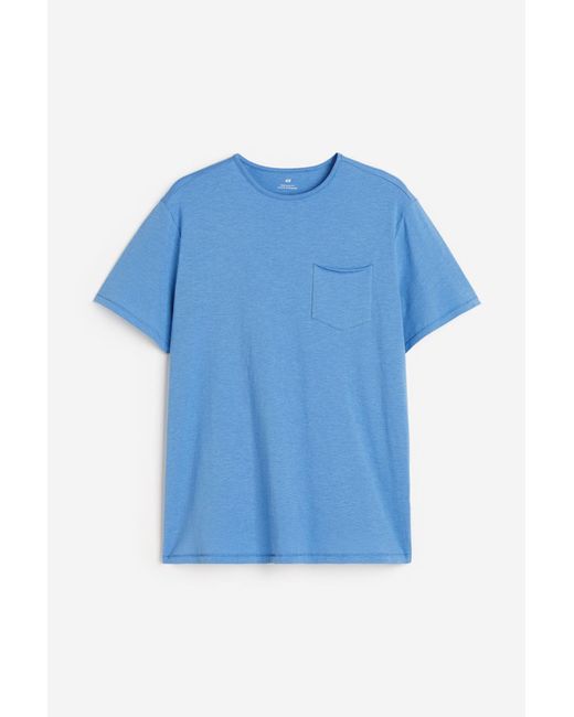 H & M T-Shirt Regular Fit Blau