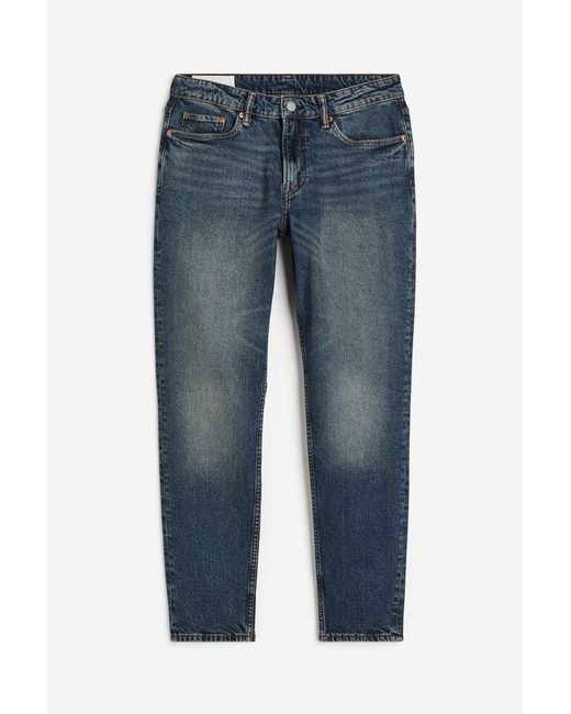 H & M Regular Tapered Jeans Blau