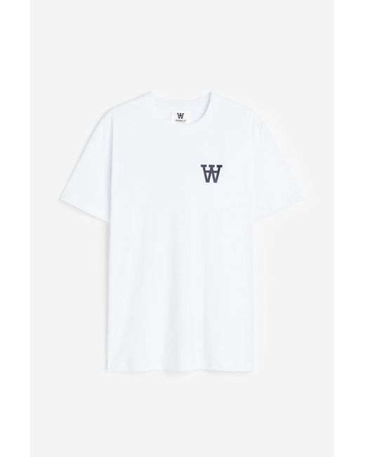 H & M Ace Chest Print T-shirt Weiß