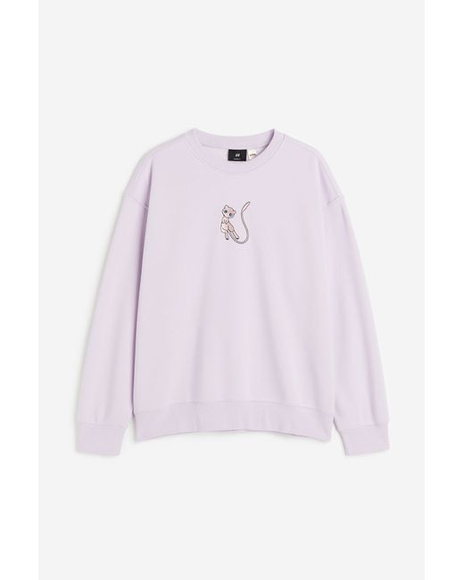 H & M Sweatshirt Relaxed Fit Lila