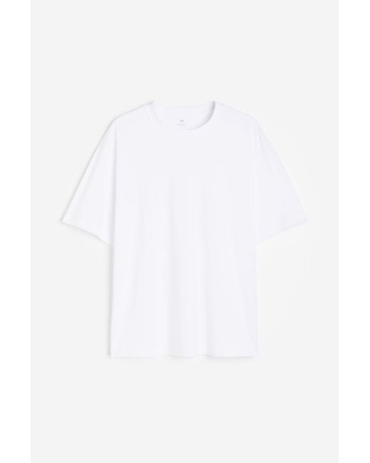 H & M T-Shirt Relaxed Fit Weiß