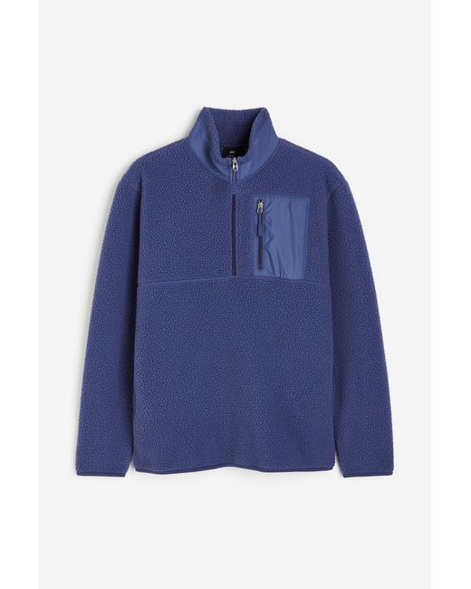 H & M THERMOLITE Shirt aus Teddyfleece Regular Fit Blau