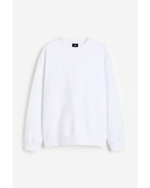 H & M Sweatshirt Relaxed Fit Weiß