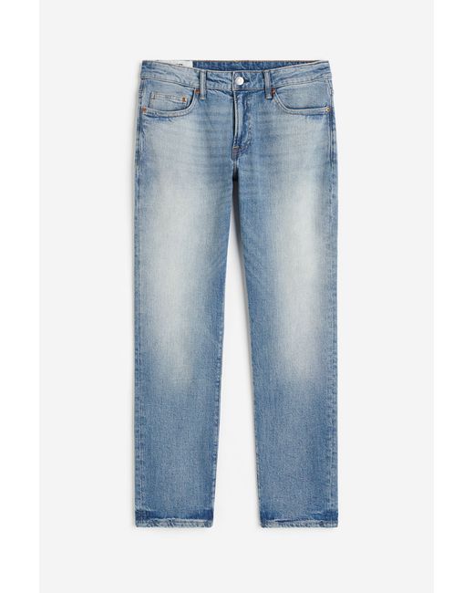 H & M Straight Regular Jeans Blau