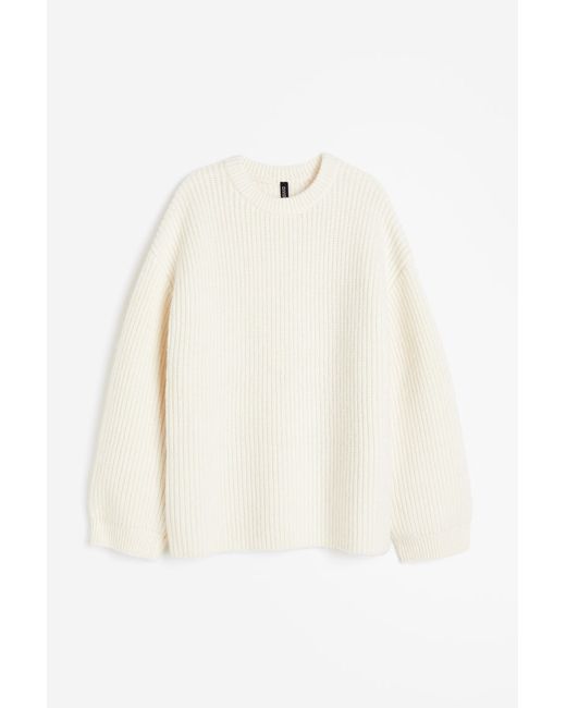 H & M Oversized Pullover Weiß