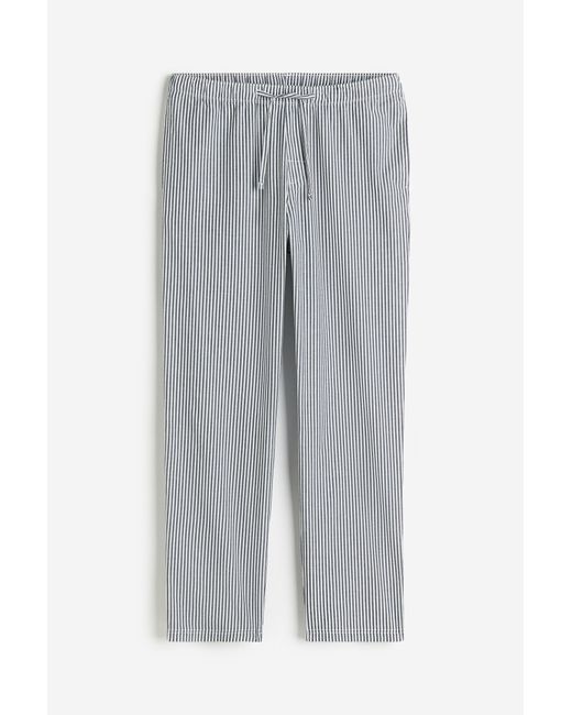 H & M Pyjamahose Regular Fit Weiß