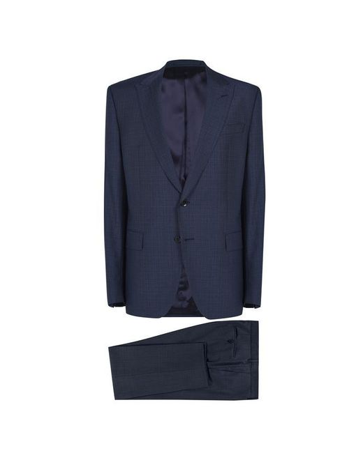 Boss Helward/Genius Slim Micro Check Three-Piece Suit