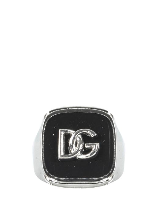 Dolce & Gabbana Enamel And Logo Ring