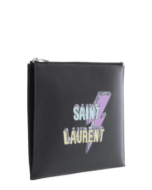 Saint Laurent Pouch With Logo Print