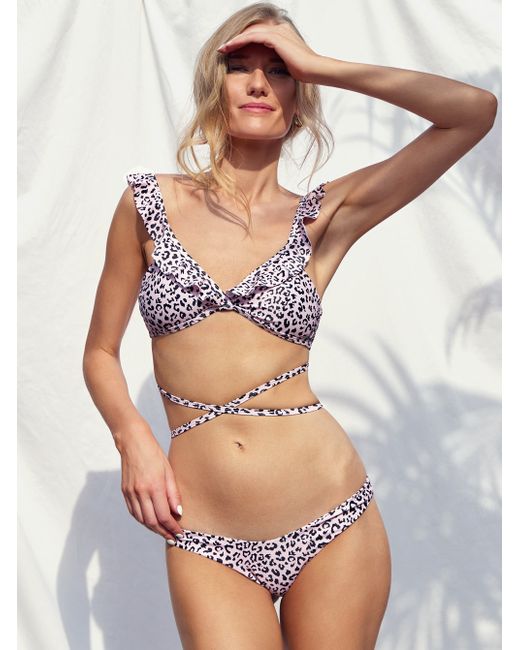 Jaglondon Ava Leopard Print Bikini Top