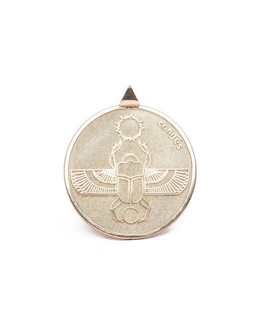 Conges Scarab Two Sided Coin Necklace