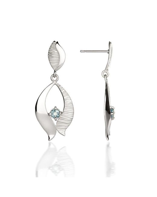 Fiona Kerr Jewellery Drop Earrings with Blue Topaz