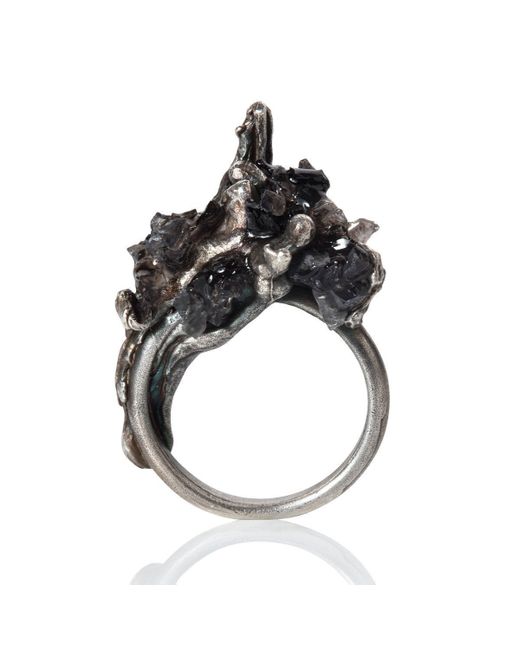 Jo Baker Cascade Ring Obsidian UK I US 4.5 EU 48