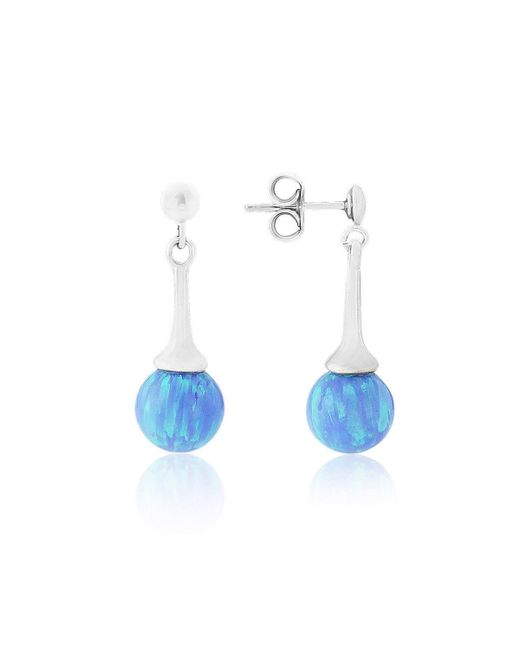 Lavan Sterling Silver Opal Drop Earrings