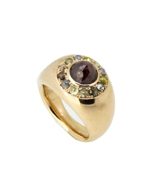 Lesunja Fine Jewellery 18kt Rose Ring With Diamond