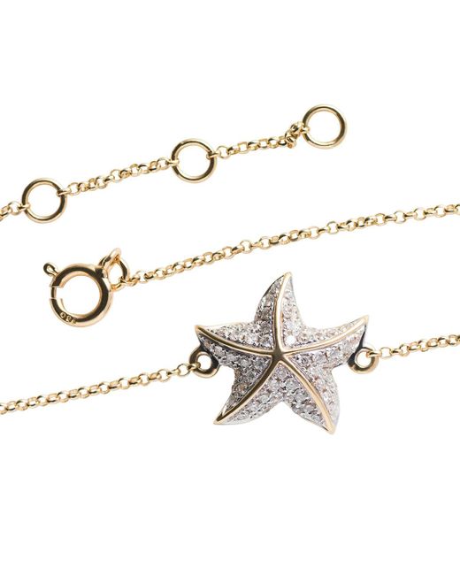 Libelula Jewellery 18kt Yellow Starfish Bracelet
