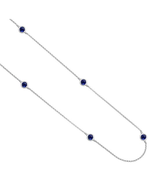 London Road Jewellery Classic 9kt Gold Sapphire Raindrop Necklace