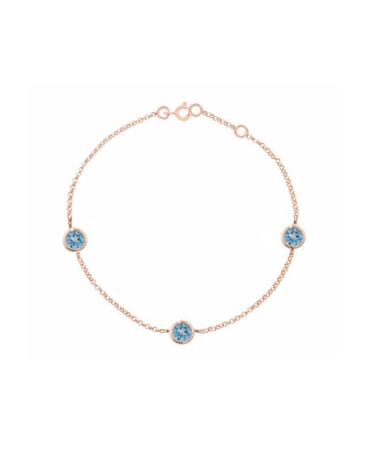 London Road Jewellery Elegant Rose Gold Topaz Dew Drop Bracelet