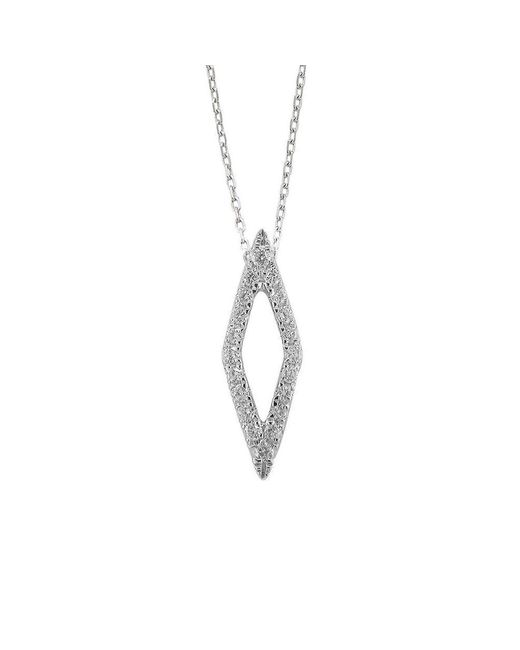 London Road Jewellery Portobello White Diamond Geo Pendant