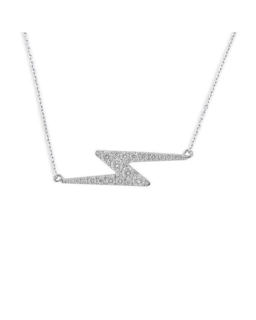 London Road Jewellery Portobello White Diamond Zig Zag Geo Necklace