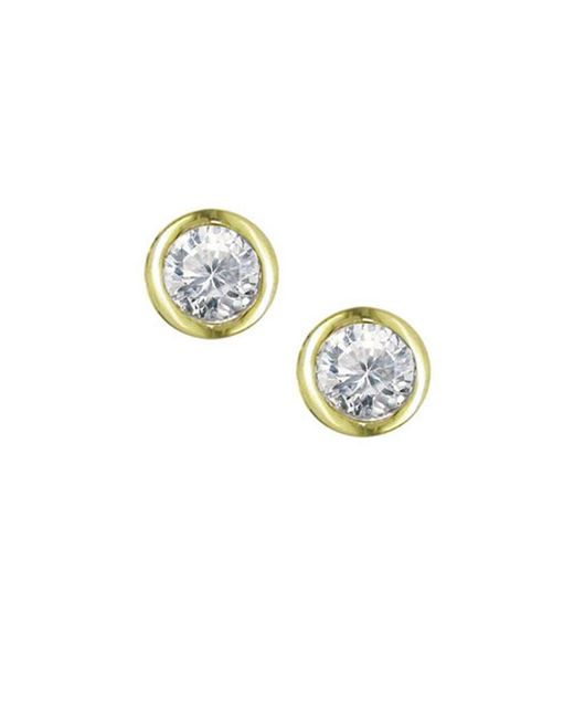 London Road Jewellery Stylish Yellow Diamond Raindrop Stud Earrings