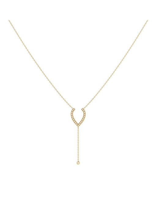 LuvMyJewelry 14kt Yellow Plated Drizzle Drip Lariat Necklace