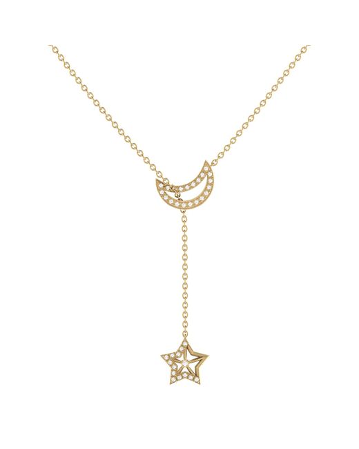 LuvMyJewelry 14kt Yellow Plated Shooting Star Necklace