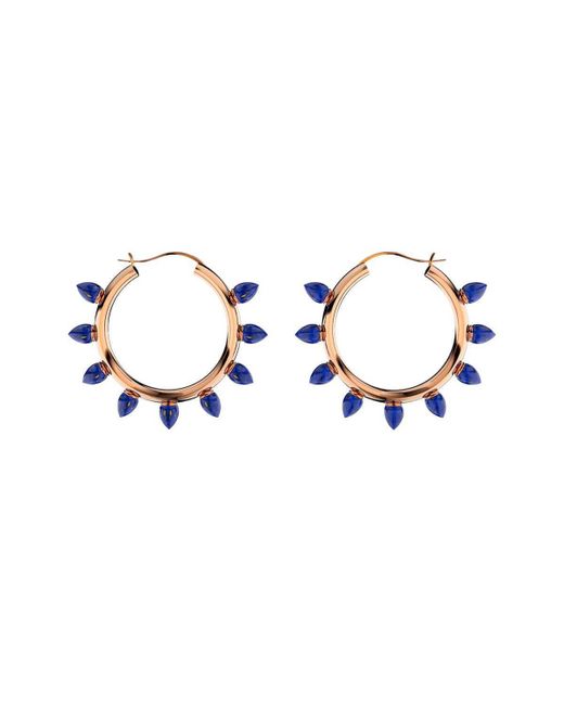 Marcello Riccio Lapis Lazuli Hoop Earrings