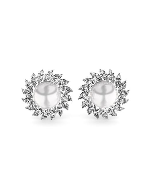 Marcello Riccio Pearl And Diamond Earrings