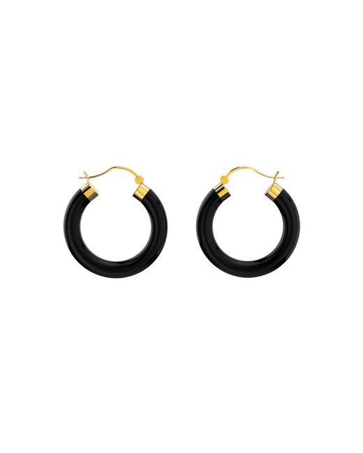 Marcello Riccio Yellow Gold Plated Sterling Silver Agate Earrings